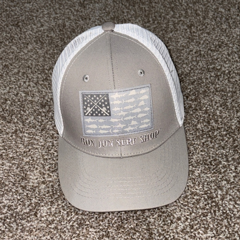 Ron Jon Surf Shop Gray and White Cap
